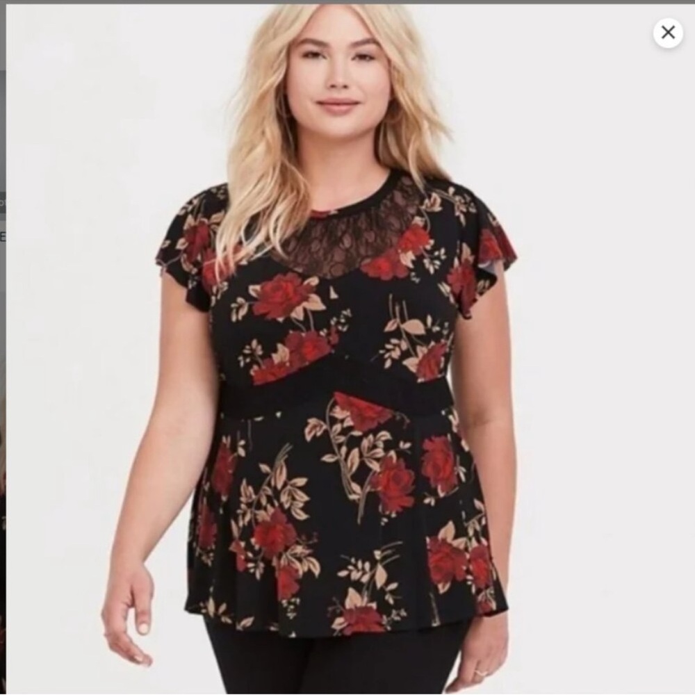 NWOT TORRID Floral Pattern Blouse Sz 2X